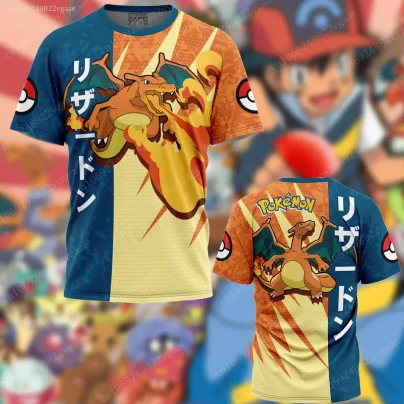 Novedad de verano, camiseta con estampado de dibujos animados de Pokémon Gengar para hombres y mujeres, camisetas de manga corta para Cosplay, camisetas informales de gran tamaño para niños/adultos