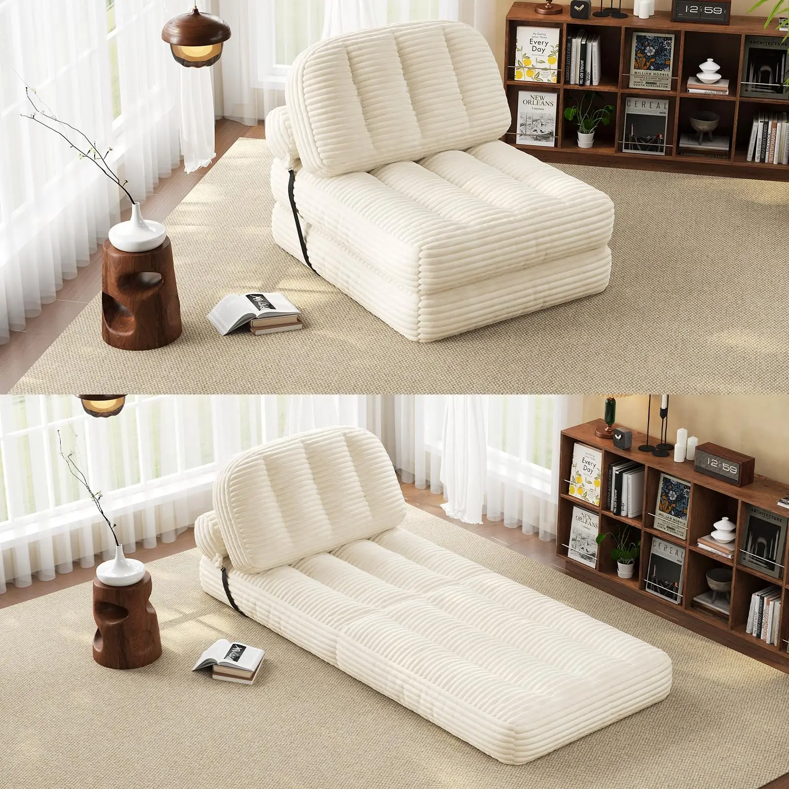 

Foldable Sofa Bed With Pillow And Mattress Portable Floor Lounger For Living Room Bedroom Office