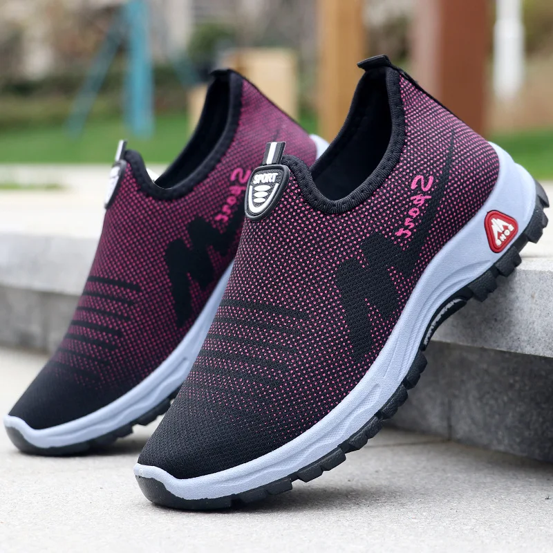 

New women's sneakers red casual running shoes flat-bottomed breathable outdoor lightweight fashion women's shoes