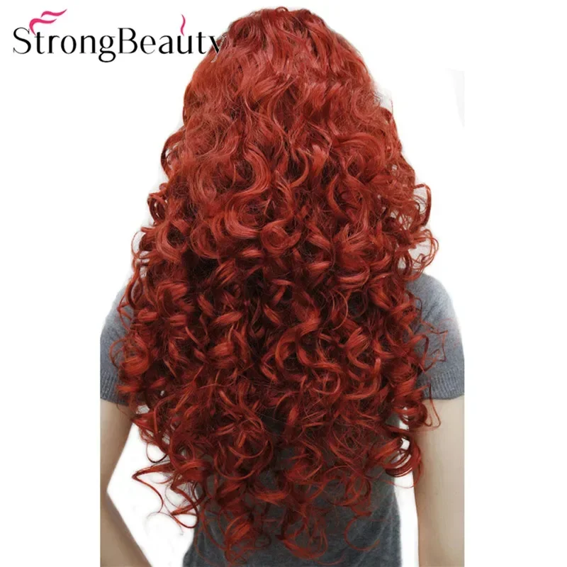 StrongBeauty Long Curly Synthetic Wigs For Women Natural Hair Wig Many Colors