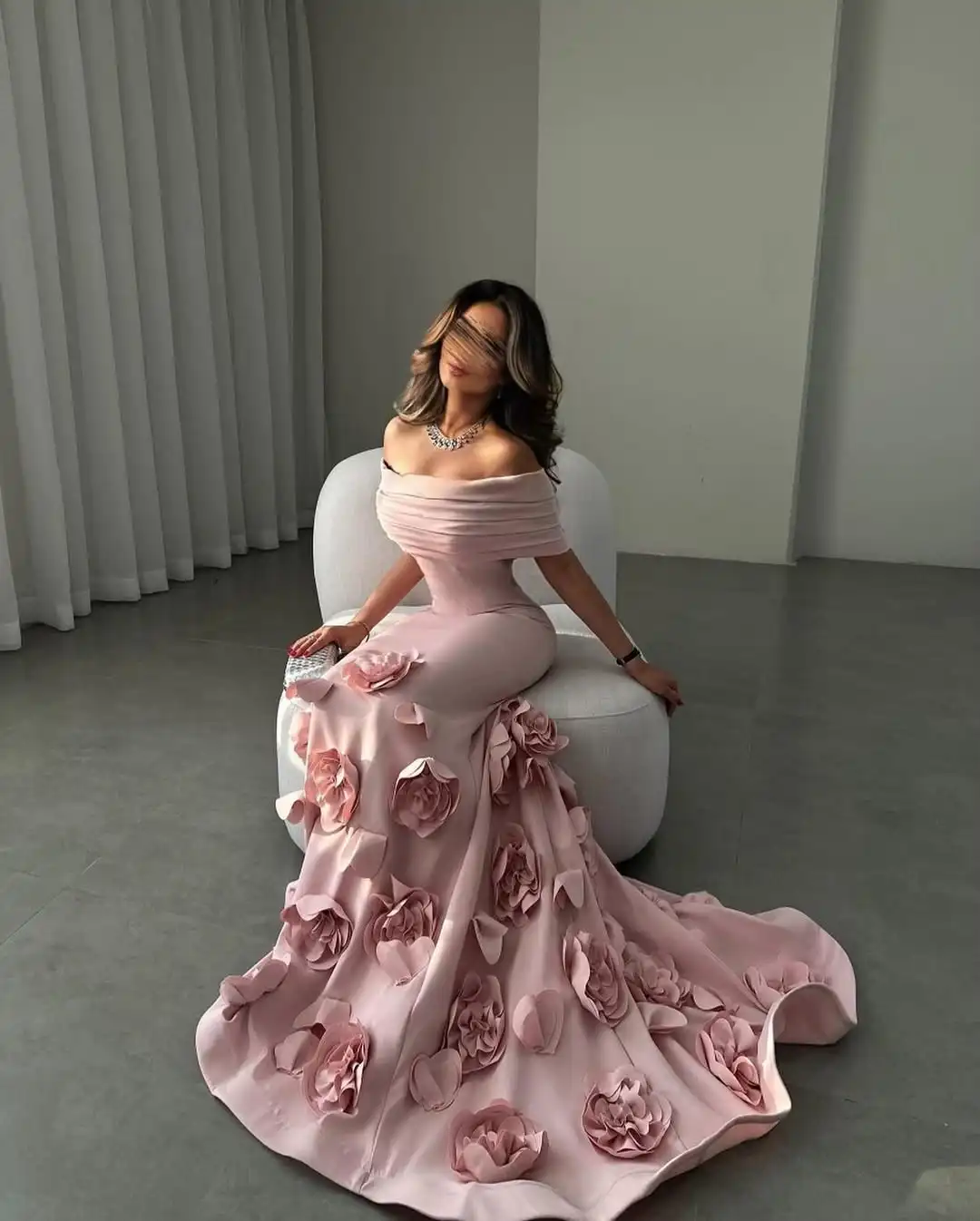 

Индивидуальные розовые вечерние платья без бретелек, фасон «русалка», длинные, плиссированные, с цветочным декором, для выпускного вечера, элегантные, в пол, для женщин, для вечеринок