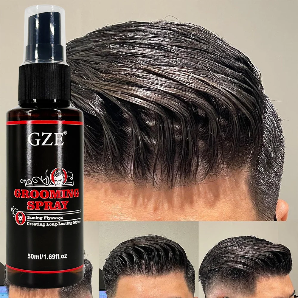 GZE All-In-One Grooming Spray For Man - Leave-In Conditioner & Detangler for Hair & Beard, Softens, Tames Frizz & Adds Shine