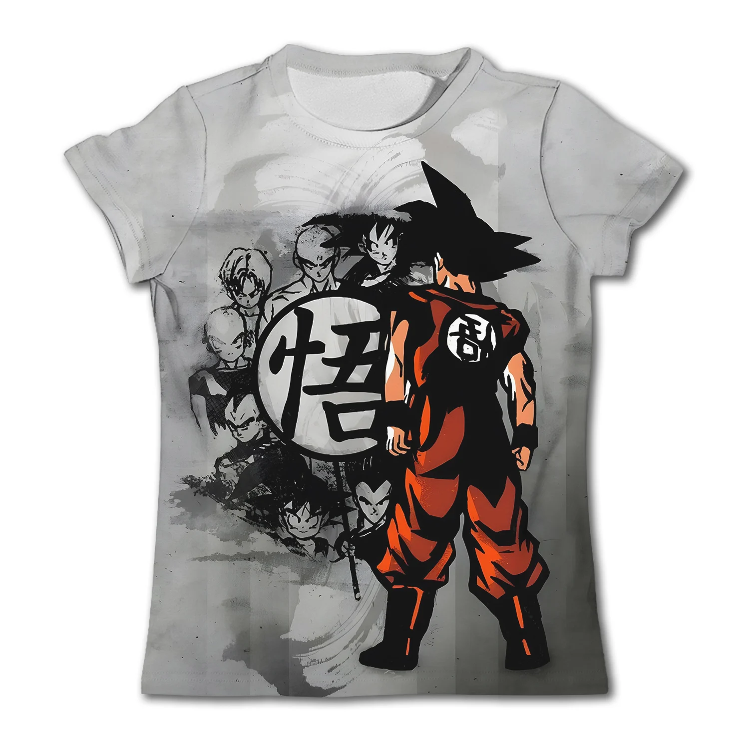 Dragon Ball 3D impresso Goku camiseta infantil, roupas de meninos, streetwear, tops infantis, vegeta, manga curta, harajuku