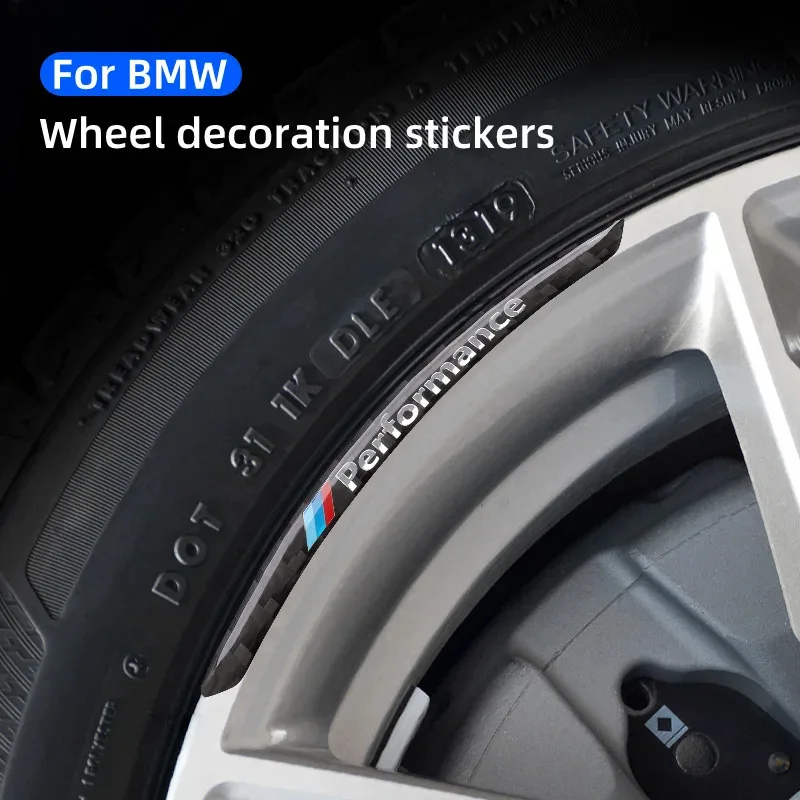 

4pcs Aluminium Alloy Car Wheel Hub Perfomance M Sticker for BMW E46 E90 F30 F10 X5 X3 Series 1 3 G30 G01 G20 F11 Car Accessories