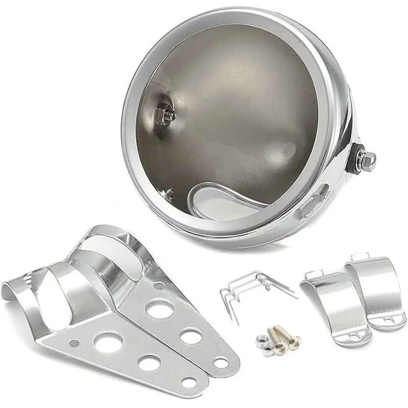 

5,75-дюймовая мотоциклетная лампа, светодиодная фара, корпус ведра, корпус для кафе-гонок, Honda Shadow, Kawasaki Vulcan, Suzuki