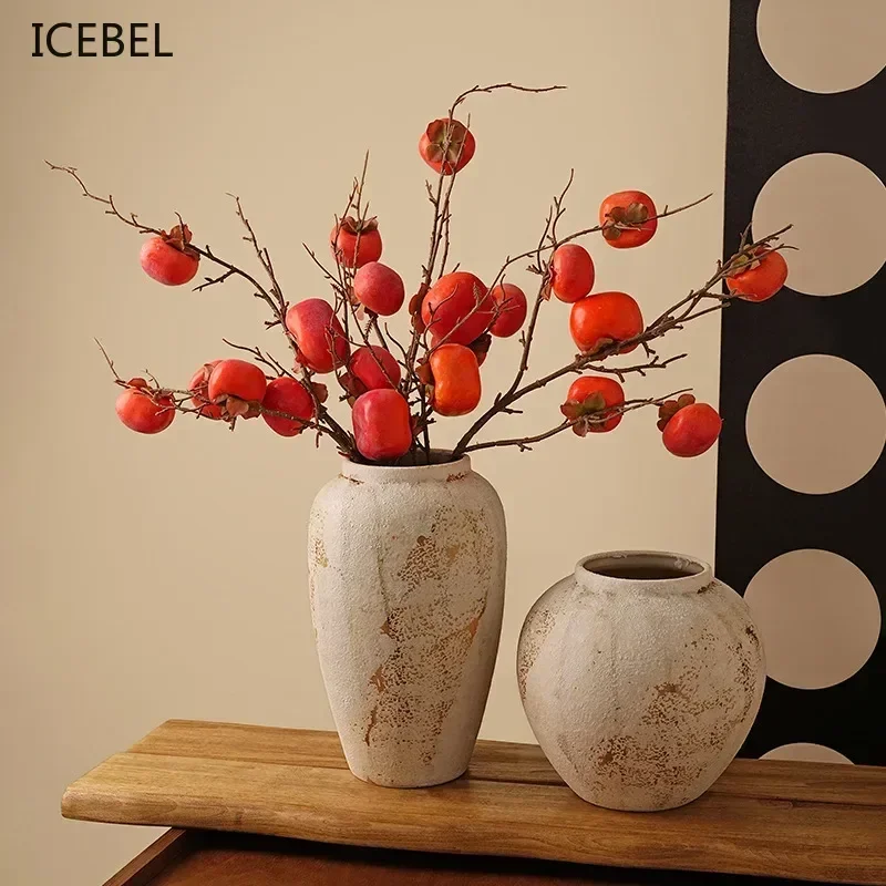 Ceramic Vase - Trendy Wabisabi-Style, Home Entryway & Living Room Tabletop Decor, Interior Accessories, Year-End Gift Selection