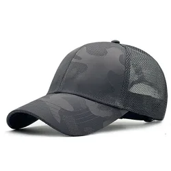 Gorra de béisbol de camuflaje para hombre, gorro de camionero de cabeza grande, ajustable, para Golf al aire libre