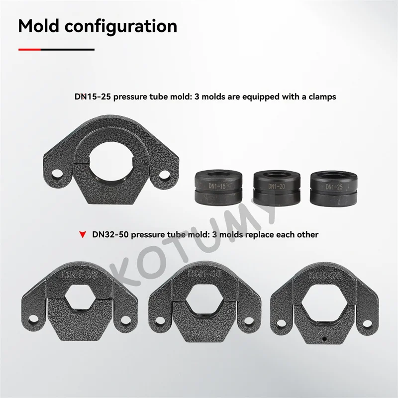 قابلة للشحن الفولاذ المقاوم للصدأ الأنابيب المكشكش ZYG-1550 الأنابيب الهيدروليكية العقص أداة كماشة الضغط
