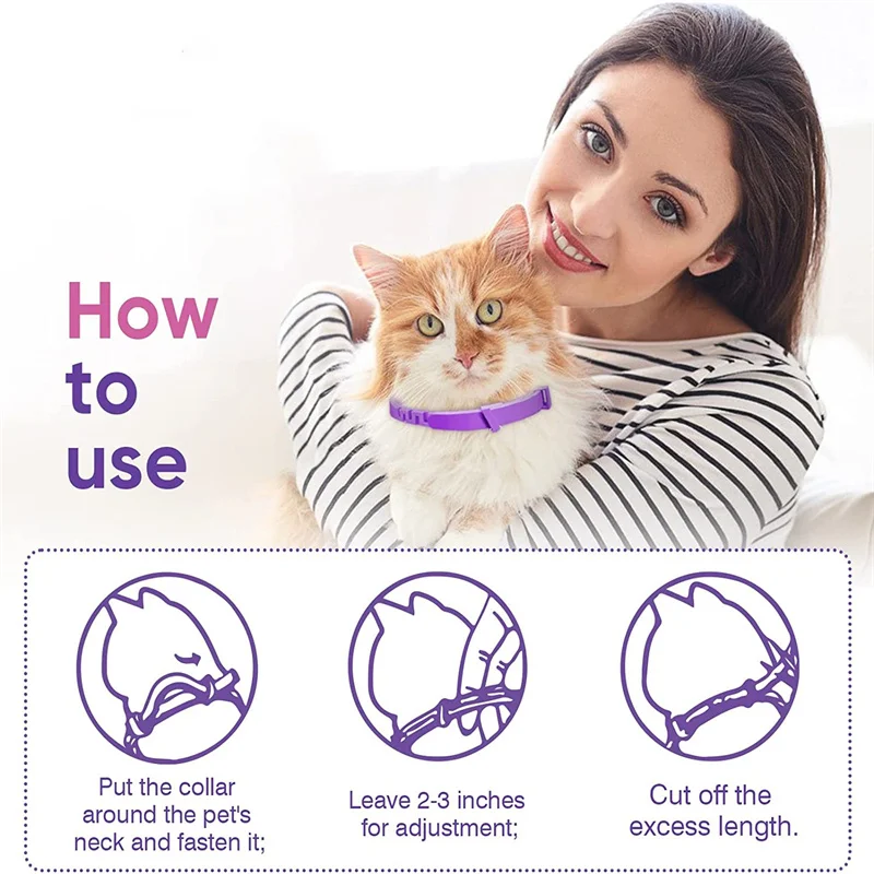 New 38/62CM Pet Calming Collar Cat And Dog Relieve Anxiety Protection Retractable Collars For Puppy Kitten Large Dogs Accessorie