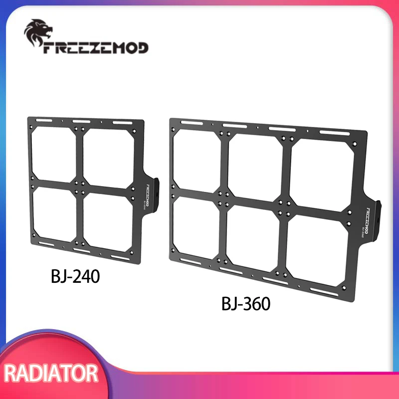 

FREEZEMOD Water-cooling Radiator Metal Flat Bracket, Size 120mm, for The Installation of Two 240/360mm Fan Coolers BJ-240/BJ-360