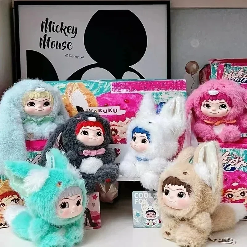 

Wakuku Fuzzy Trendy Fun Party слепая коробка милая фигурка Wakuku Mystery Box милая кукла сумка кулон кукла сумка-сюрприз GiftToy ﻿