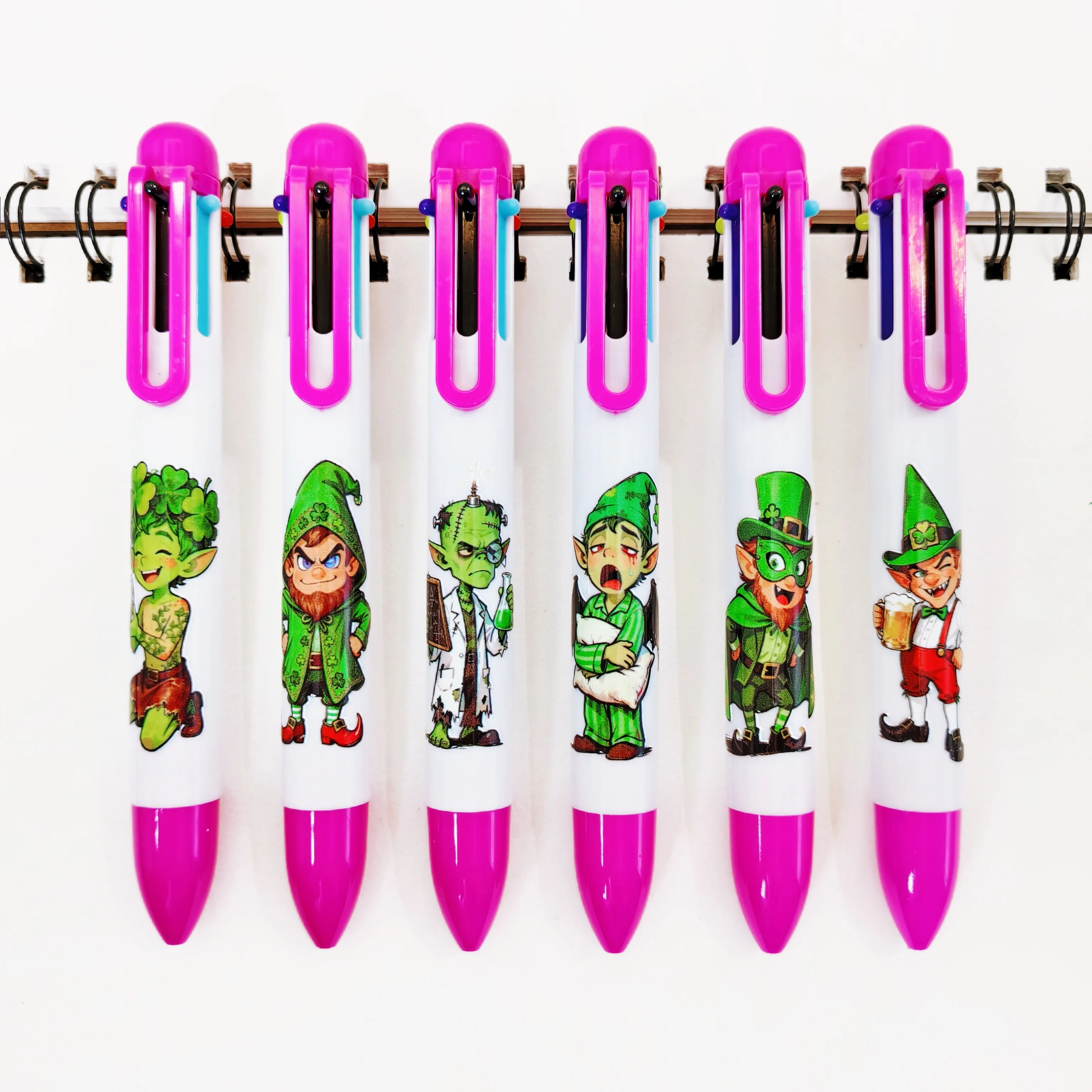 

6 шт./10 шт., разноцветная ручка на день Святого Патрика, шариковая ручка с ирландской праздничной тематикой, зеленая шляпа, канцелярские принадлежности на день защиты детей, ручка