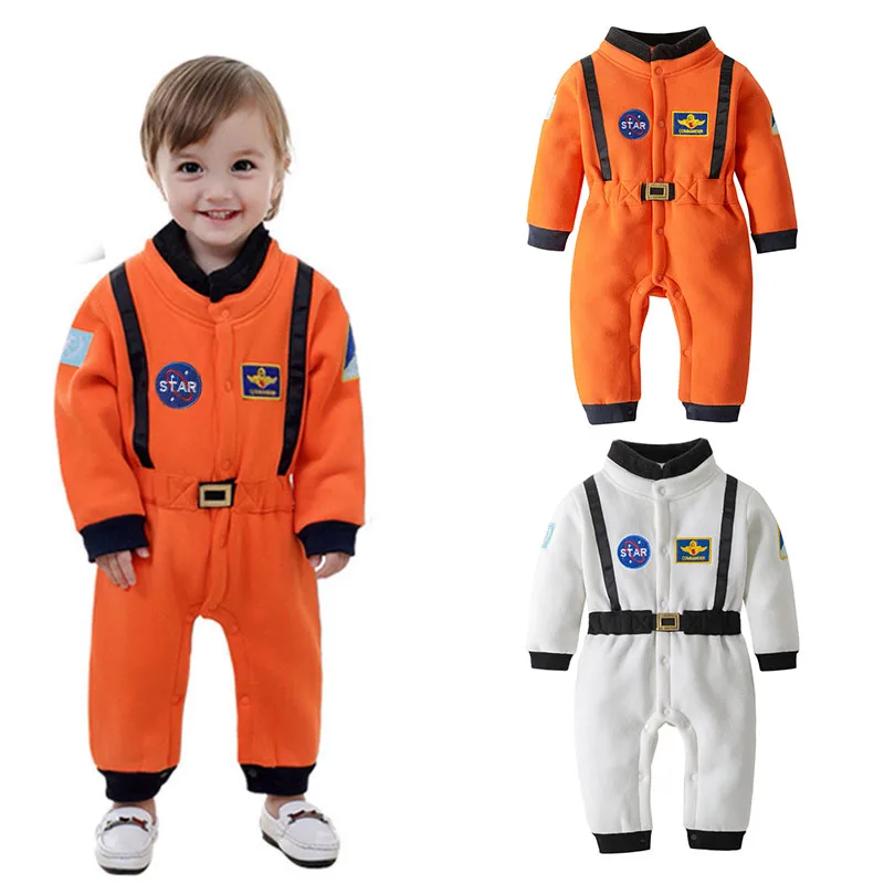 Ragazzi astronauta Costume Space Suit pagliaccetti per Baby Toddler Infant Halloween Christmas Birthday Party Cosplay Fancy Dress