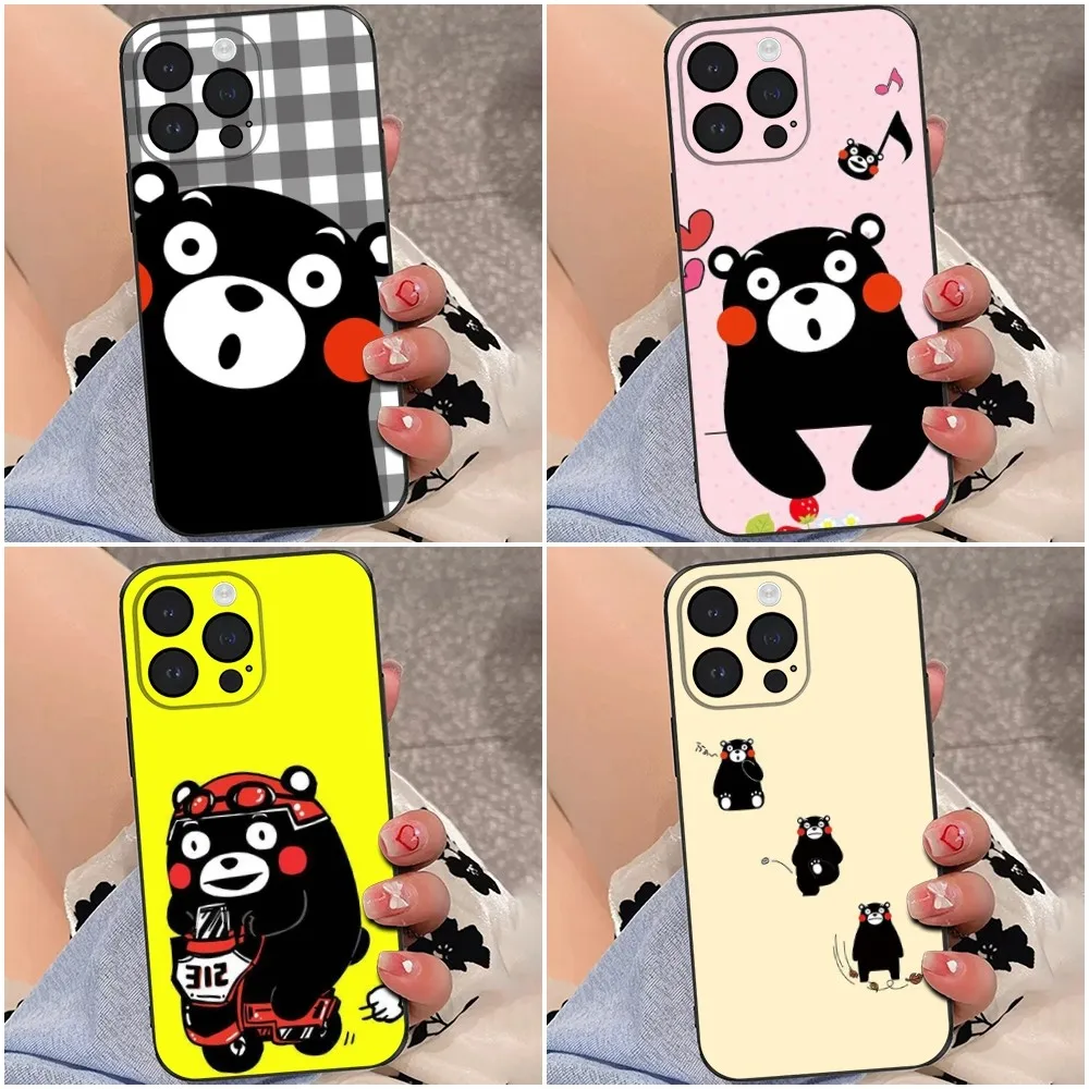 Cute K-KumamonS Phone Case For iPhone 16,15,14,13,12,Pro,Max,11,7,8,Plus,XR,XS Max Shockproof Silicone Soft Shell