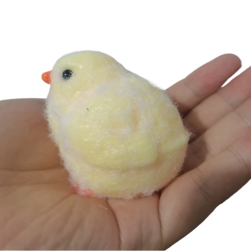 Kawaii Simulation Mini Soft Sticky Chick Flocked Super Soft Yellow Chick Finger Fidget Toy Cute Kids Girl Birthday Squishy Gift