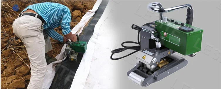 Outdoor Portable anti-seepage geomembrane climbing splicing machine 900W HDPE PE welders equipment