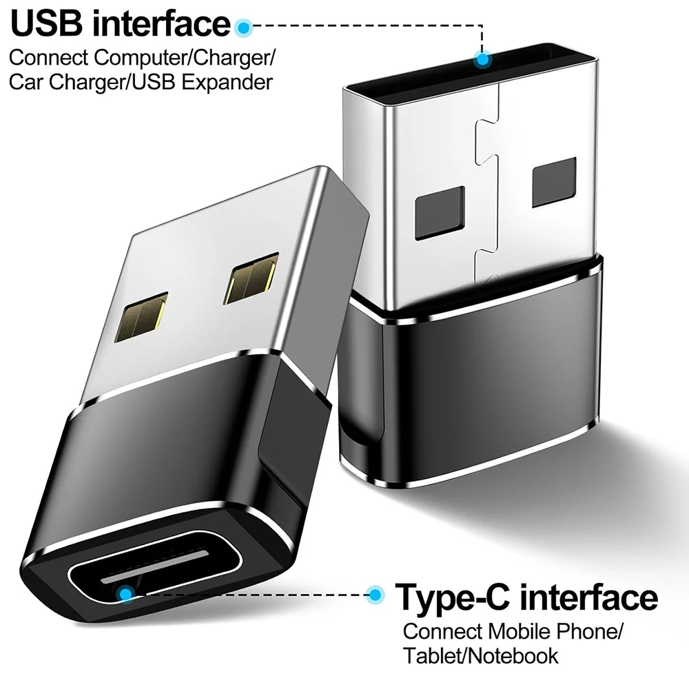 

1/2/3/4/5PCS OTG USB Adapter Type C To USB 2.0 Adapter A Male To Female USB C Converter USB Type-C Connector for PC Laptop Phone