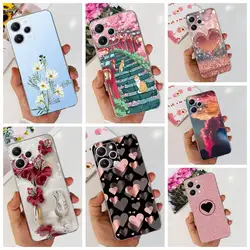 For Xiaomi Redmi 12 Luxury Love Heart Pattern Phone Cases For Xiaomi Redmi 12 C 12C Redmi12 Redmi12C 4G Soft Silicone TPU Cover