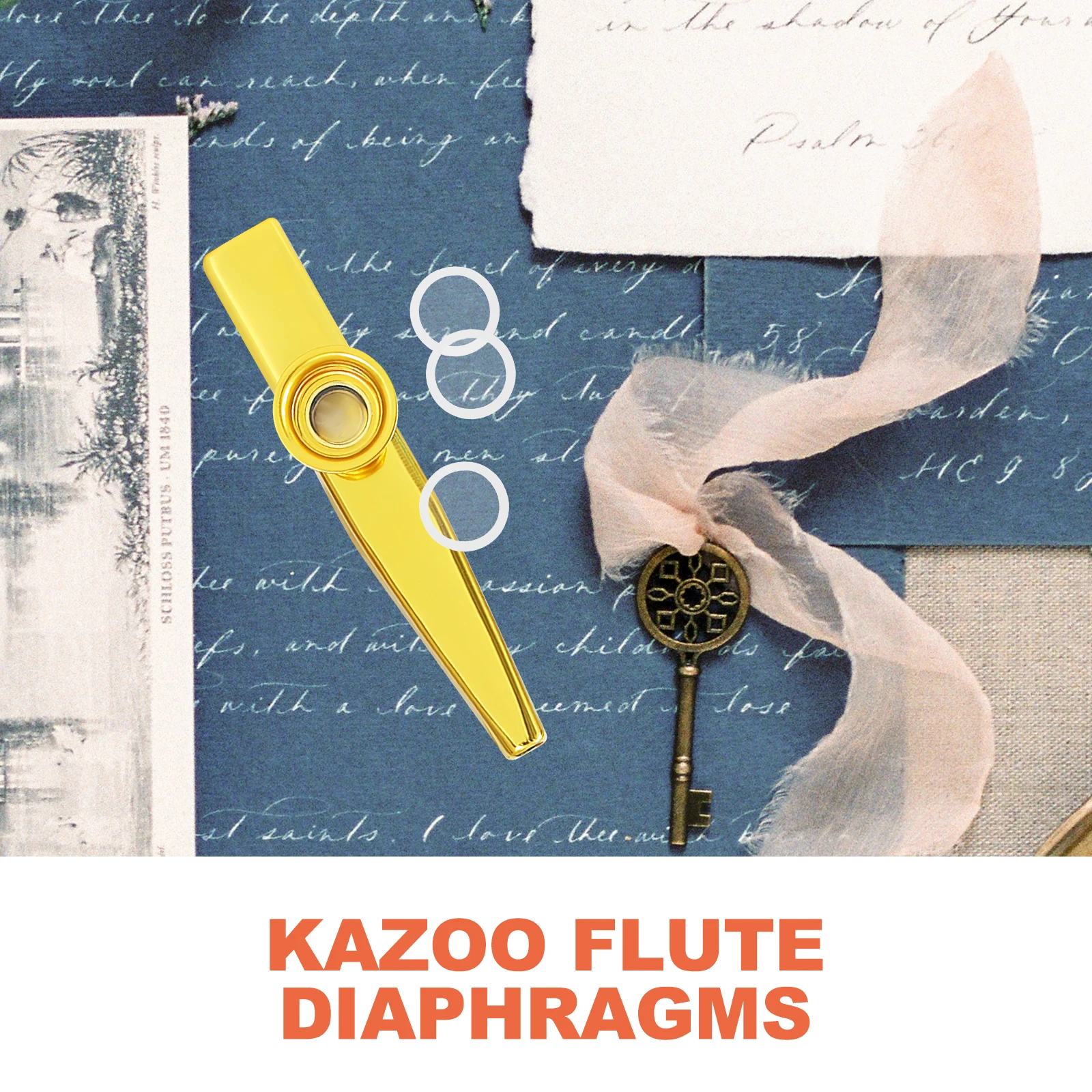 

60 Pcs Dimo Kazoo Insert Bite Flute Diaphragm Pe Accessories for Kids Diaphragms