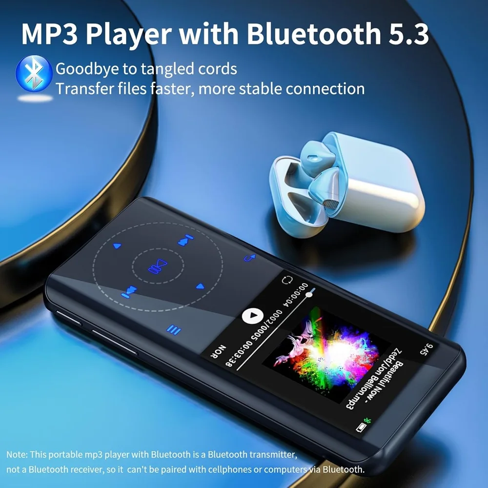 2025 RUIZU D25 MP3 مشغل موسيقى 32G محمول MP4 يعمل باللمس مع 2.4 بوصة بلوتوث راديو FM الكتاب الإلكتروني عداد الخطى HIFI صوت بدون فقدان