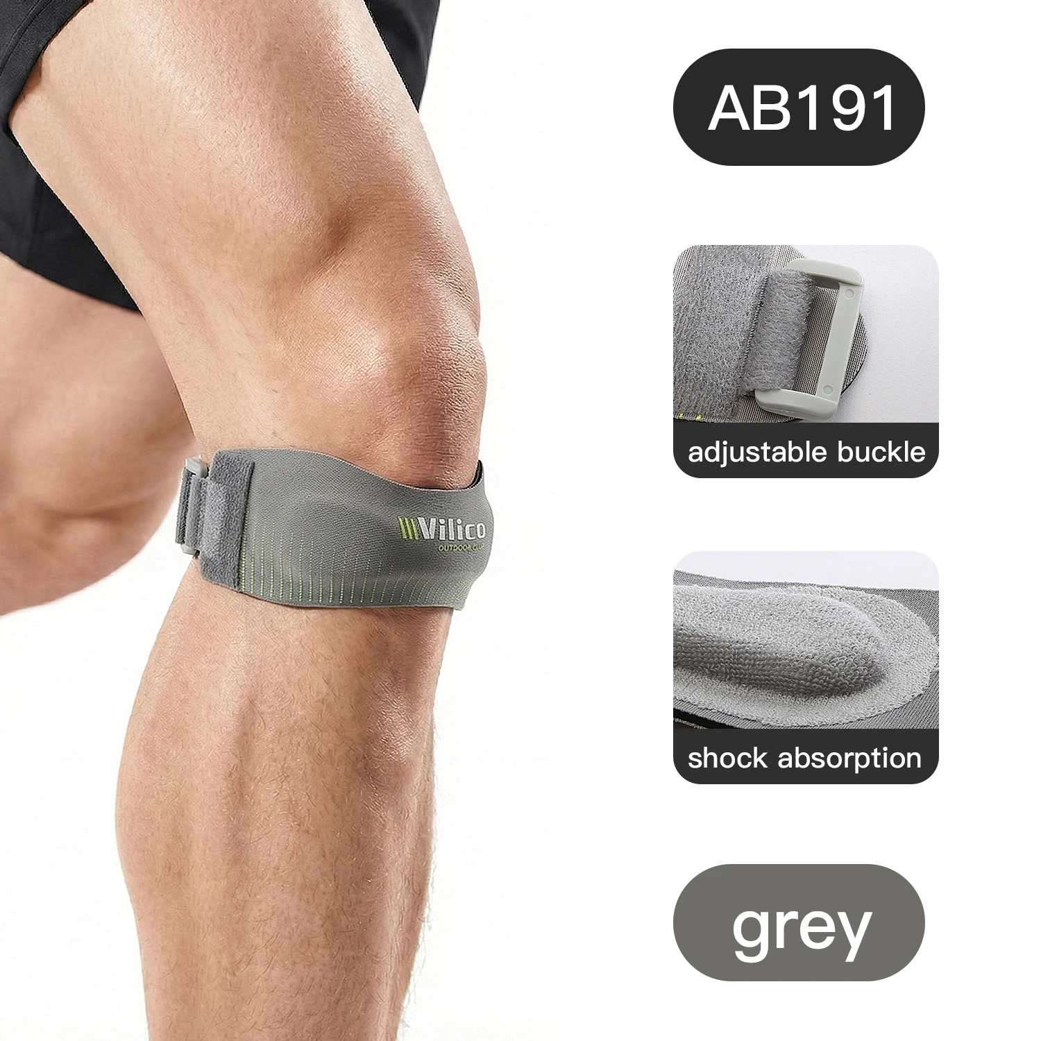 Knee Sleeve Pair - 1pc VILICO Patellar Strap, Knee Protector
