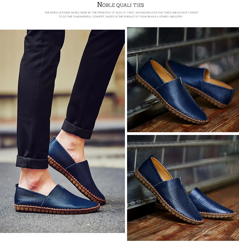 Mode männer Fahren Schuhe Handgemachte Leder Männer Müßiggänger Weiche Atmungsaktive männer Casual Schuhe Zapatillas Hombre Große Größe 38-48 – Detail 24