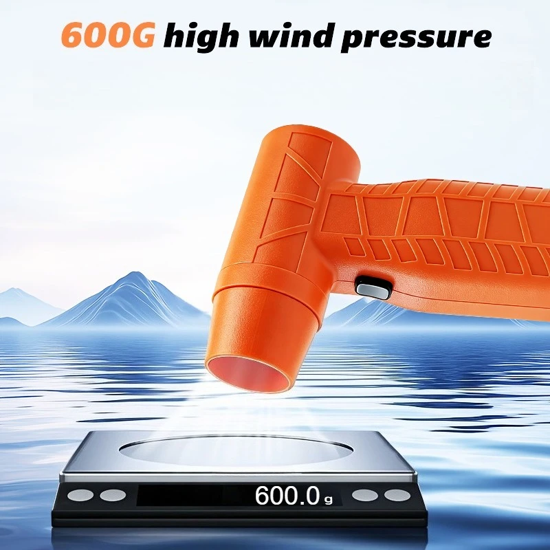 Powerful Air Blower 600g Thrust Rechargeable Blower 18650 Battery 198km/h Wind Speed Brushless Air Duster Removal Dryer for Car