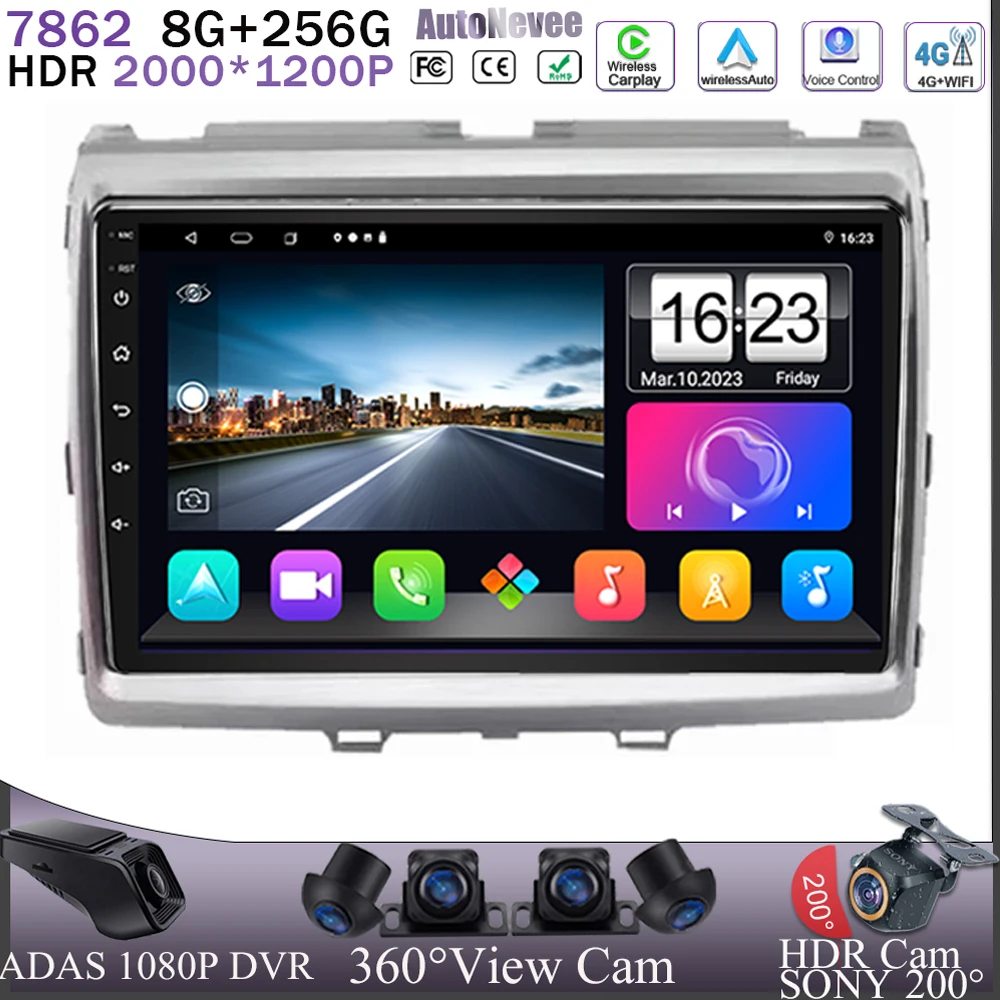 

For Mazda MPV LY 8 2006-2016 Carplay Radio Android 13 Multimedia Stereo Head Unit QLED 5G Wifi DVD Player No 2Din CPU BT HDR