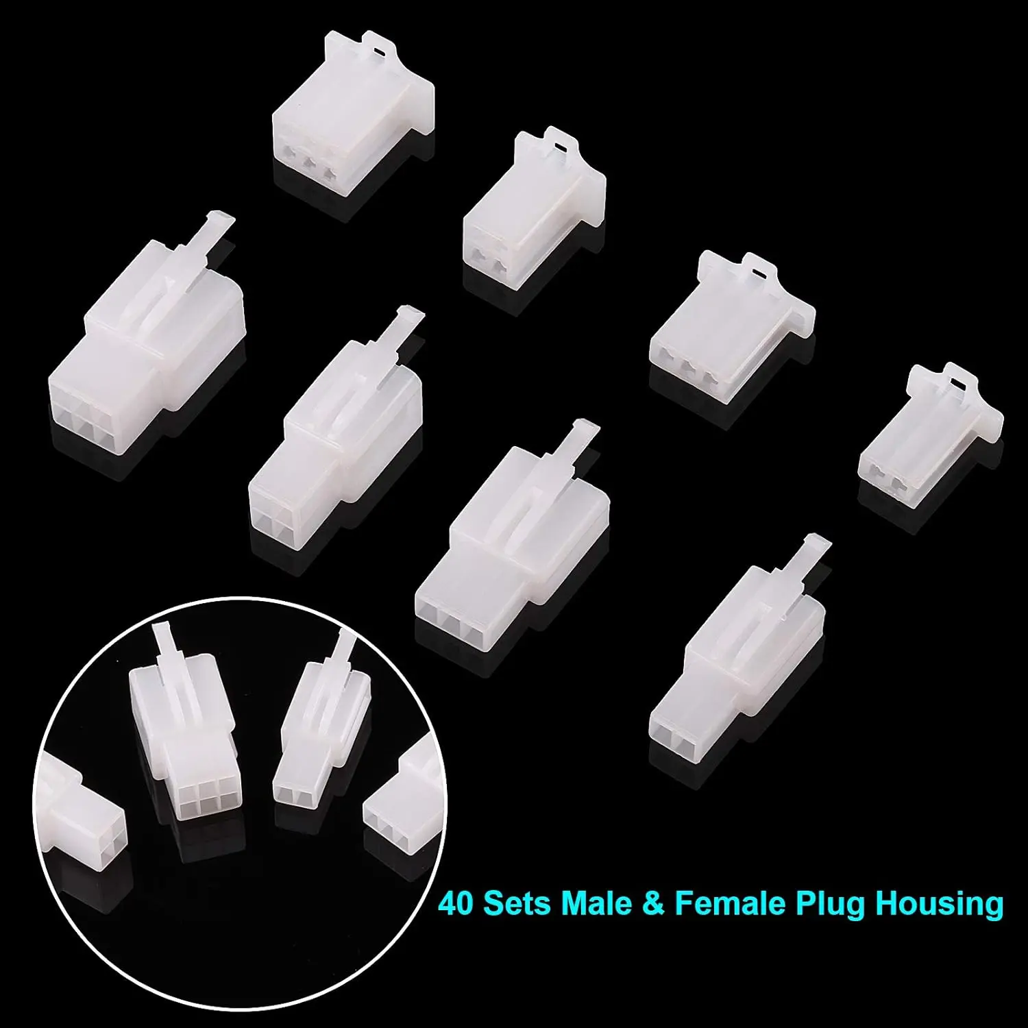 380PCS 2.8mm Automotive Connector Kit 2 3 4 6 Pin Automotive Electrical Wire Connectors Kit for Motorcycle Motorbike Car Truck