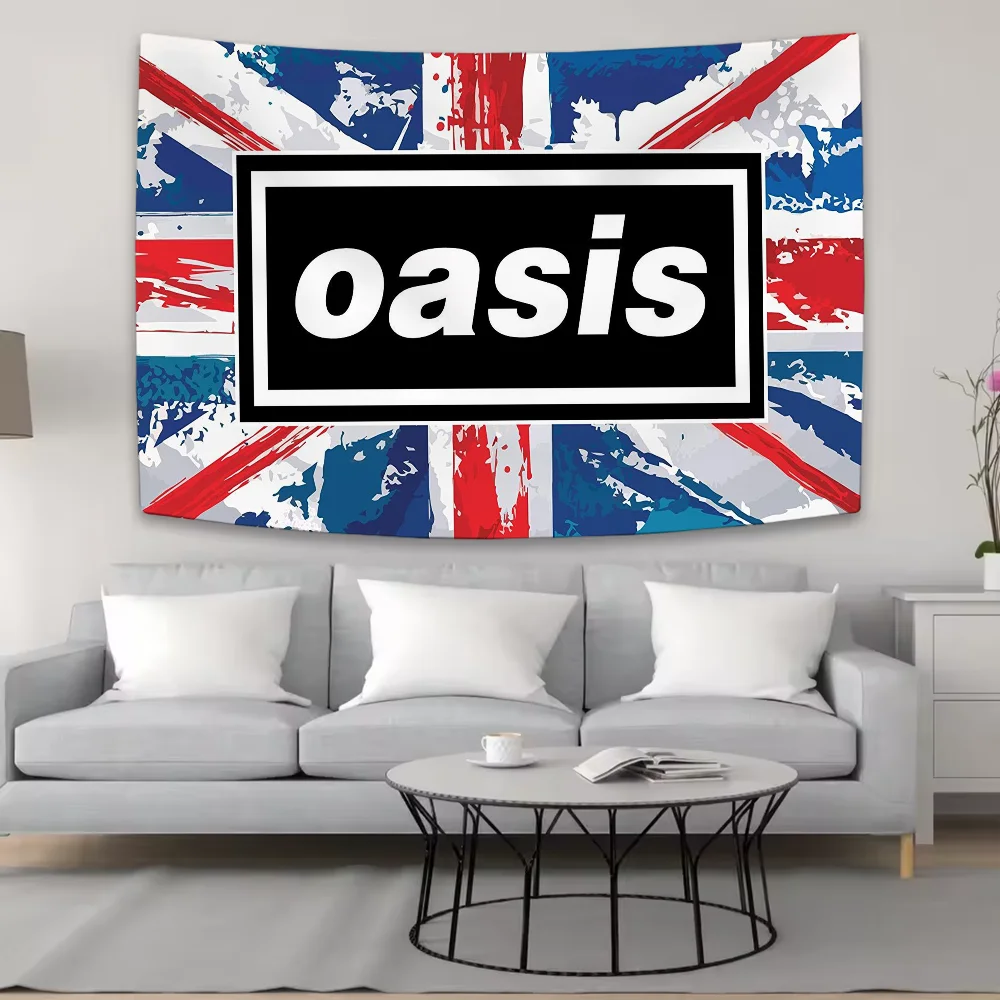 Band O-Oasis Rock Tapestry Background Hanging Cloth Bedroom Room Decor Aesthetic Tapestry Wall Party