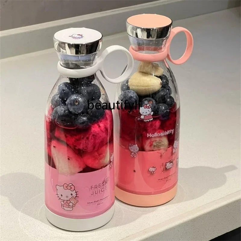 Asmt42 Entsafter Kleiner tragbarer Gemüsesaft-Entsafter für den Haushalt, Mini-Schüttelbecher für den Schlafsaal