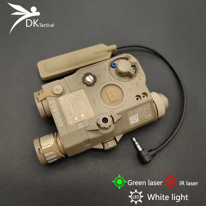 Taktyczny wskaźnik laserowy na podczerwień PEQ15 czerwony zielona kropka/biały LED Laser do broni pasujący do 20MM Rail Airsoft na zewnątrz Laser do