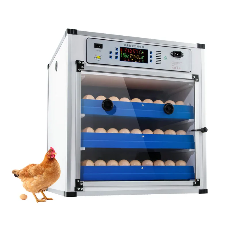 136 Eggs Full Automatic Incubator Chicken Farm Hatchery Machine Goose Bird Quail Brooder Autofill Water dual-power supply