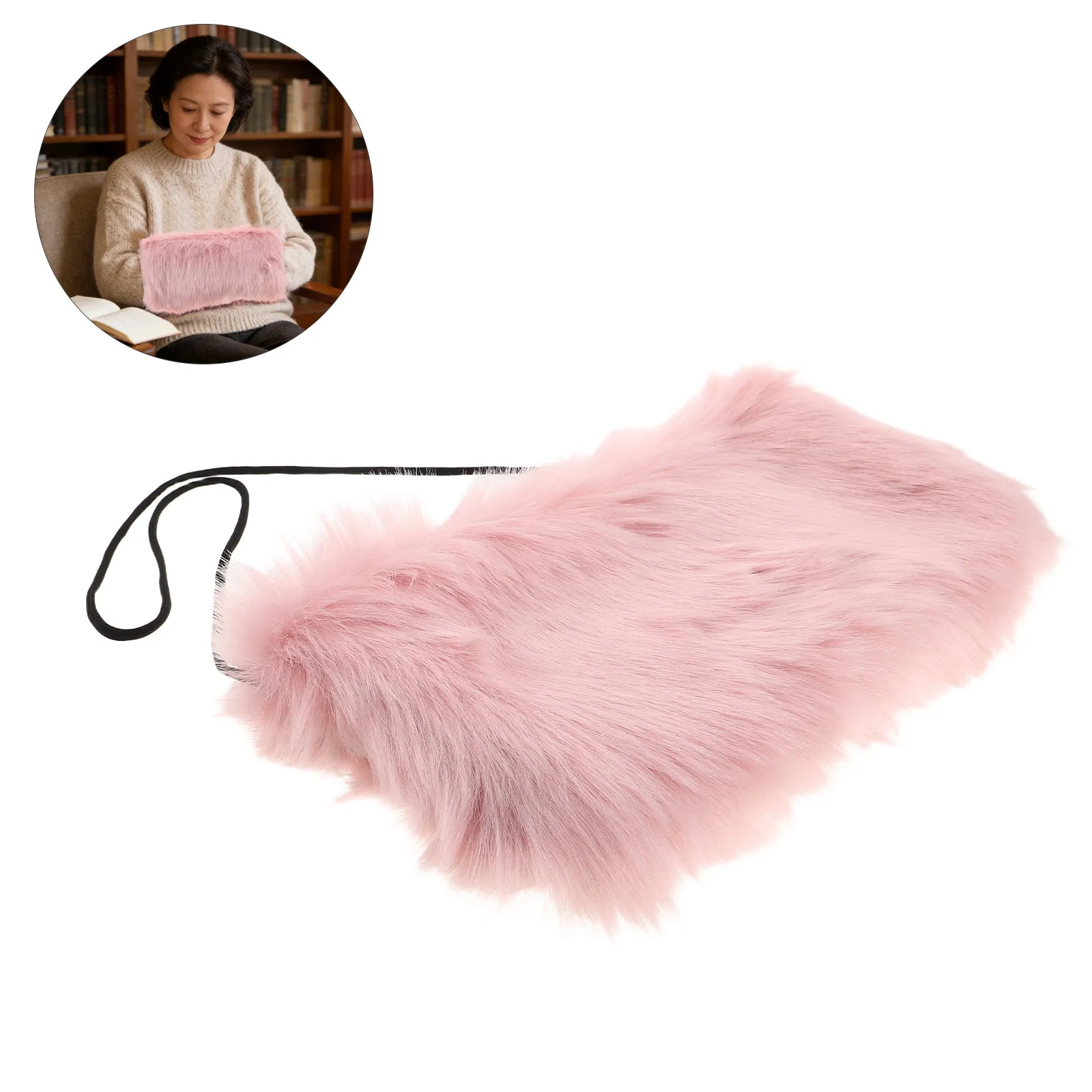 Soft Faux Hand Muffs Winter Warm Hand Pillow Women Kids Elderly Cozy Arm Cushion Muffler Portable Cold Weather