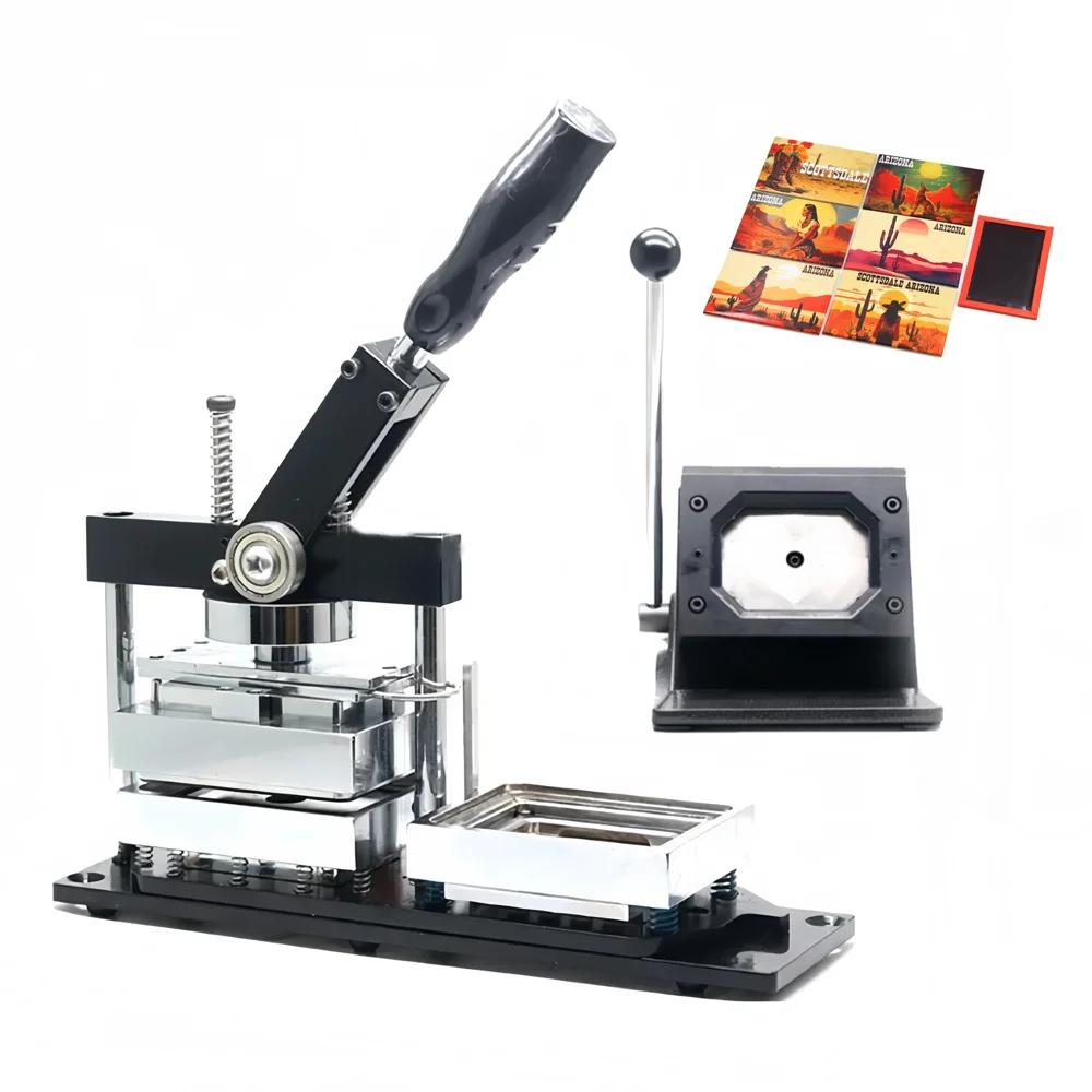 

80X53Mm Square Magnet Making Machine 50*50 Magnet Square Machine Maker Hand Press 63.5X63.5Mm Photo Square Shape Magnet