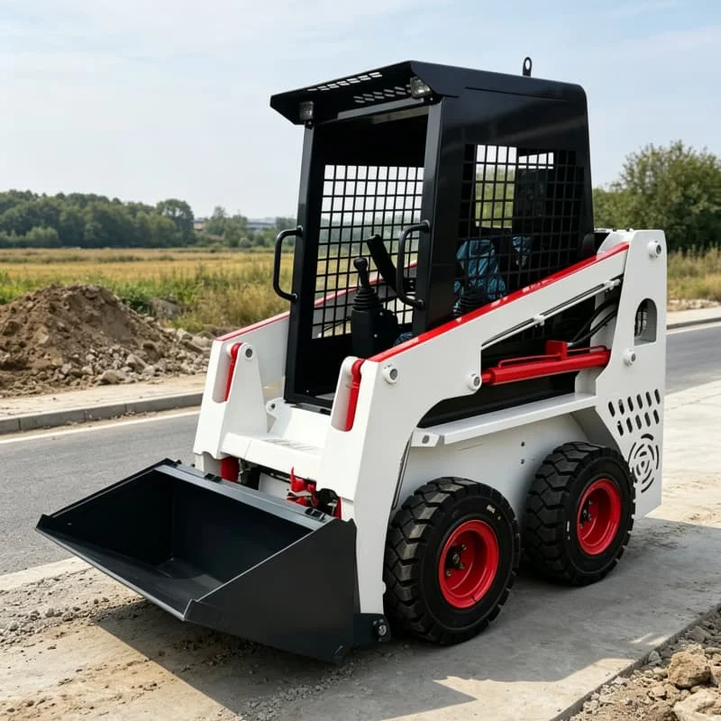 

Customized Hot-selling Skid Steer Loader, Ride-on 4WD Skid Steer Shovel Loader, Farm Material Loader