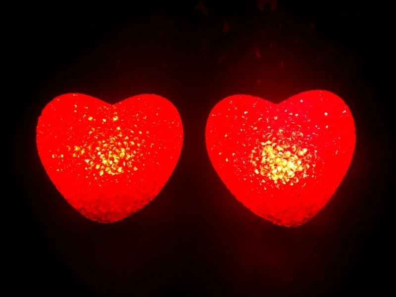 Lighted Led Night Light material high quality red heart love, lover, Gift, Camping,home, school, Car, hotel, restaurant ,Ships f