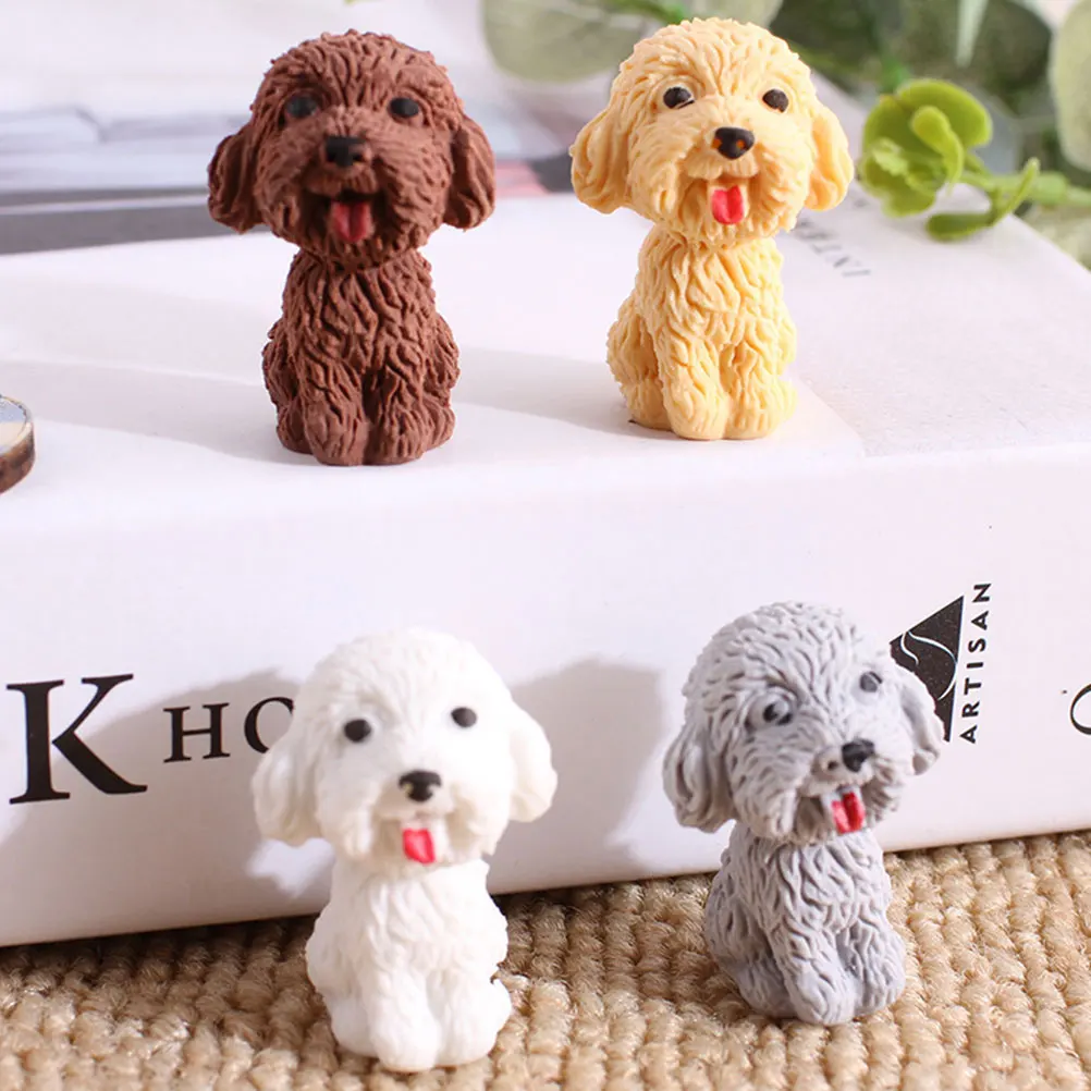 

16pcs Cartoon Puppy Eraser Random Color Rubber Kids Animal Eraser Students Stationery Cute Dog Shaped School Supplies Gifts