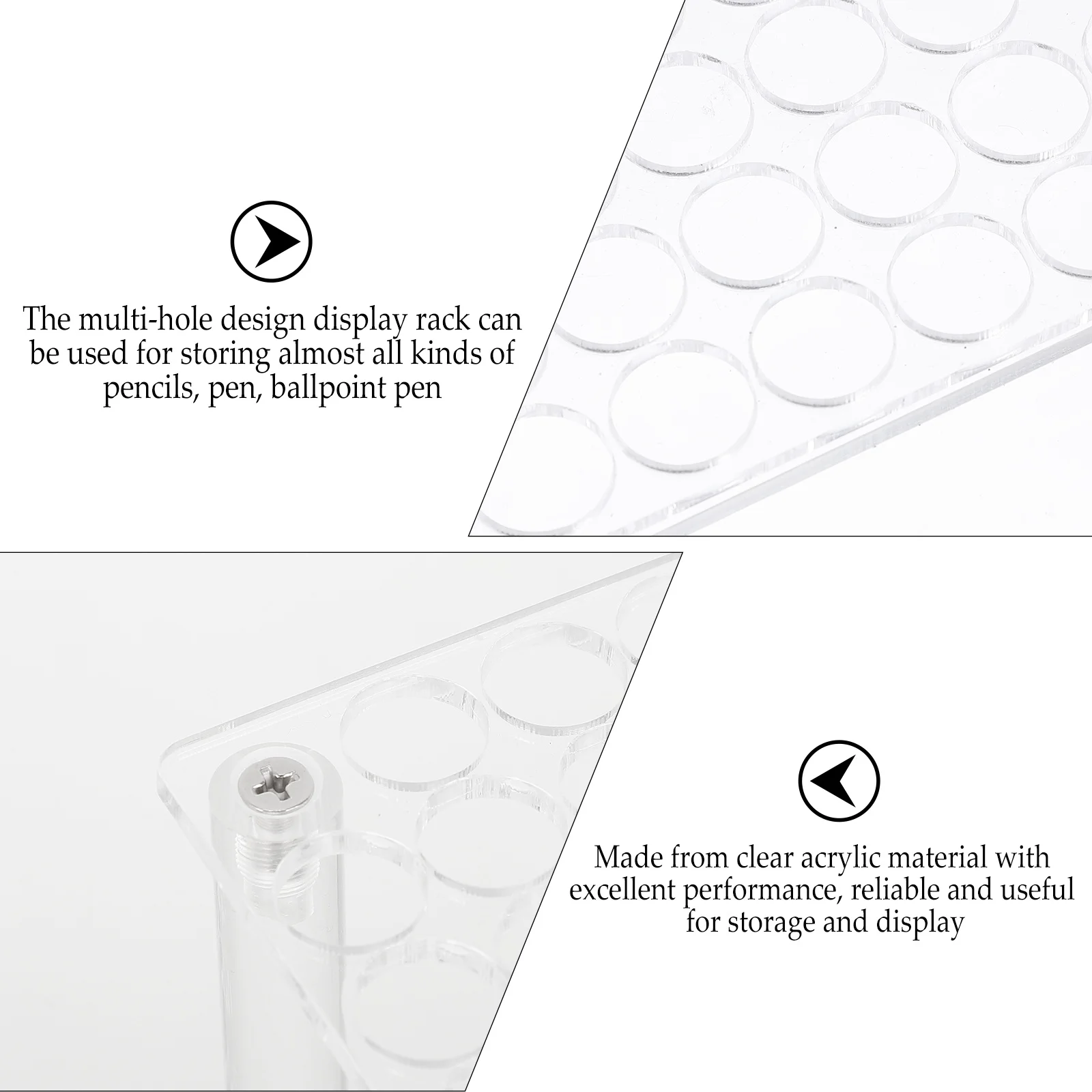 

Transparent Acrylic Rack Pencil Display St Holder Ballpoint Pen Pen Holder Shelf Desk ganizer Storage Decor Gift