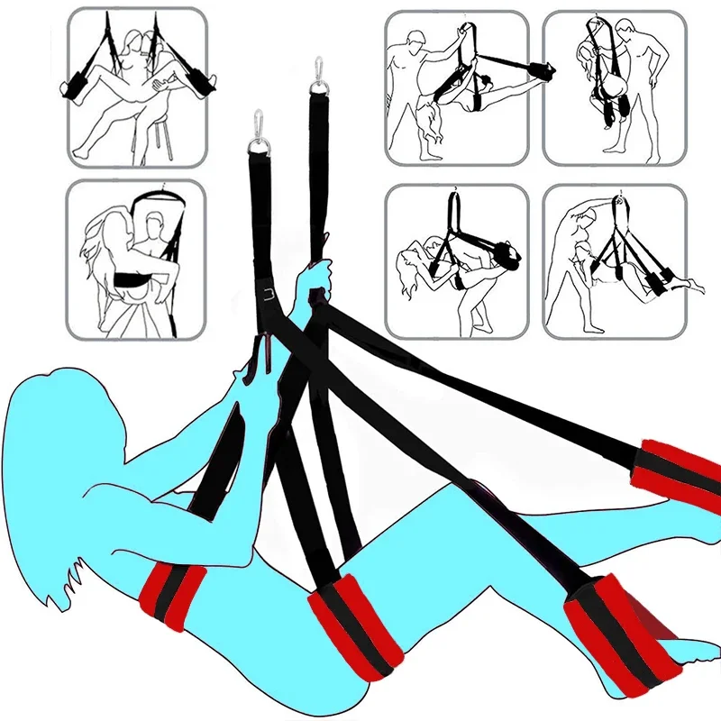 Balançoire Sexuelle en Matériau Souple, Meubles Fétichistes, Bandage d'Amour, Chaises de Jeu pour Adulte, 7.0 Jouets pour Couples