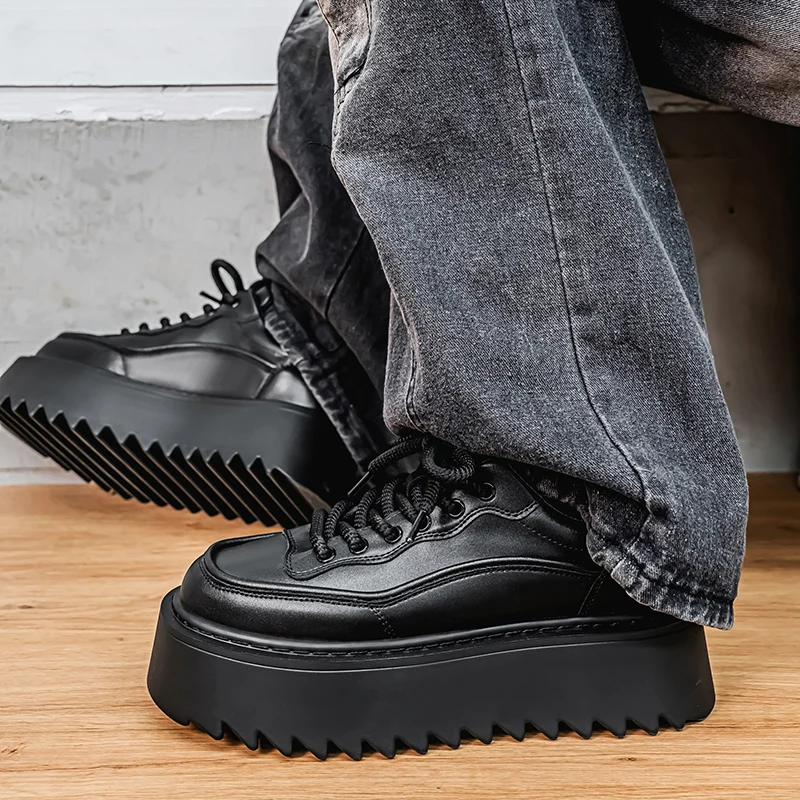 

Мужские повседневные кроссовки на платформе, скейтборд, вулканизированная обувь, спортивная обувь для бега, тенниса, уличные кроссовки высокого качества на шнуровке, размеры 39-44