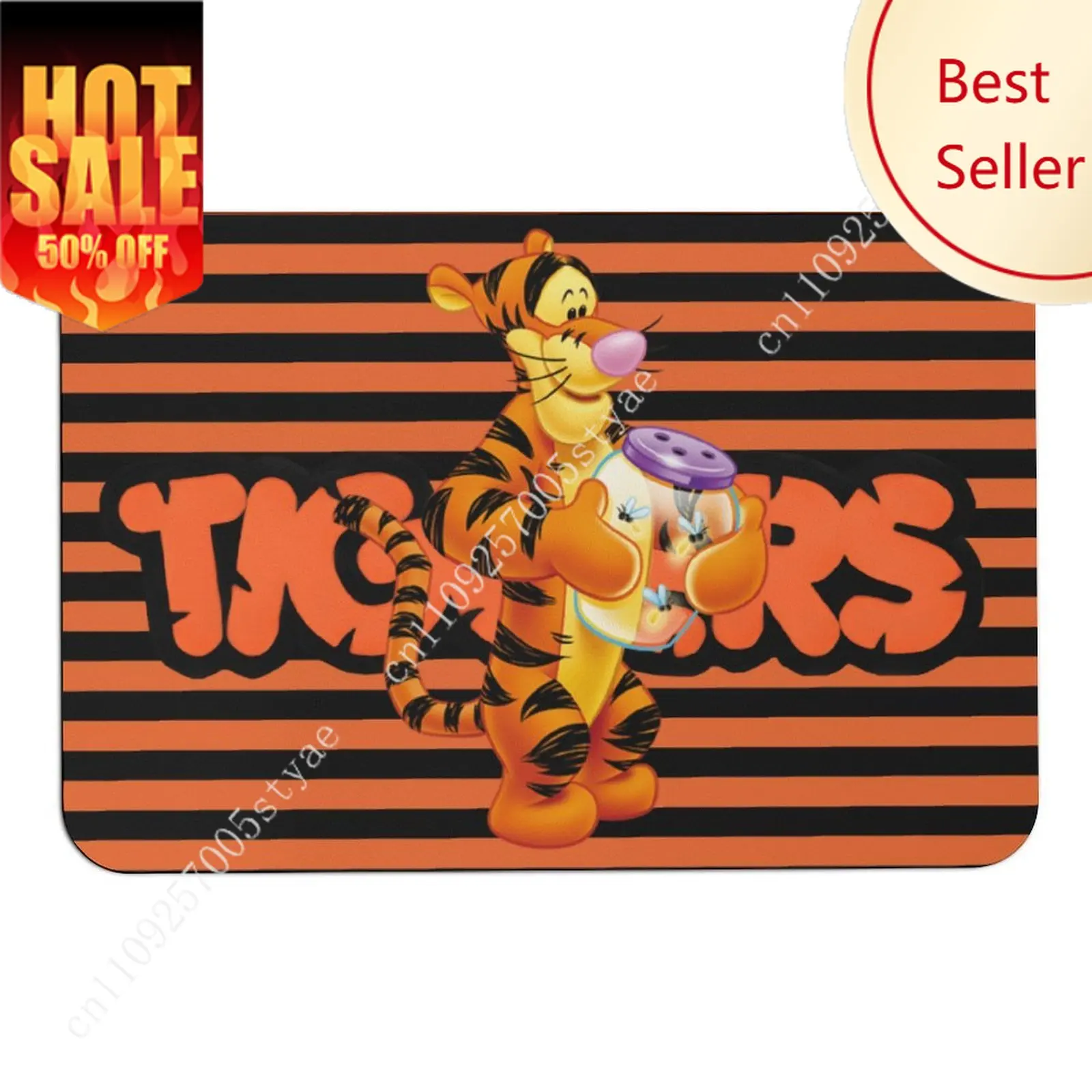 

Tigger Doormat Disney Cartoon Rug Floor Mats Welcome Porch Home Holiday Party Decor Carpet Gifts Custom Non-Slip Rugs Cosplay