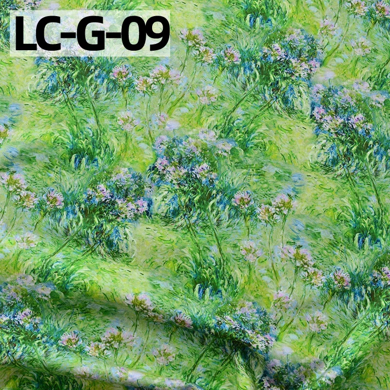 145x50cm Pure Cotton Fabric 20s Handmade DIY for Book Jacket Mouth Storage Table Flag Door Curtain Oil Painting Theme view 6