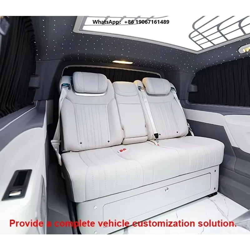 Custom Luxury Leather Waterproof Car Seat Covers Set Multivan Adjustable Angle Design xyl