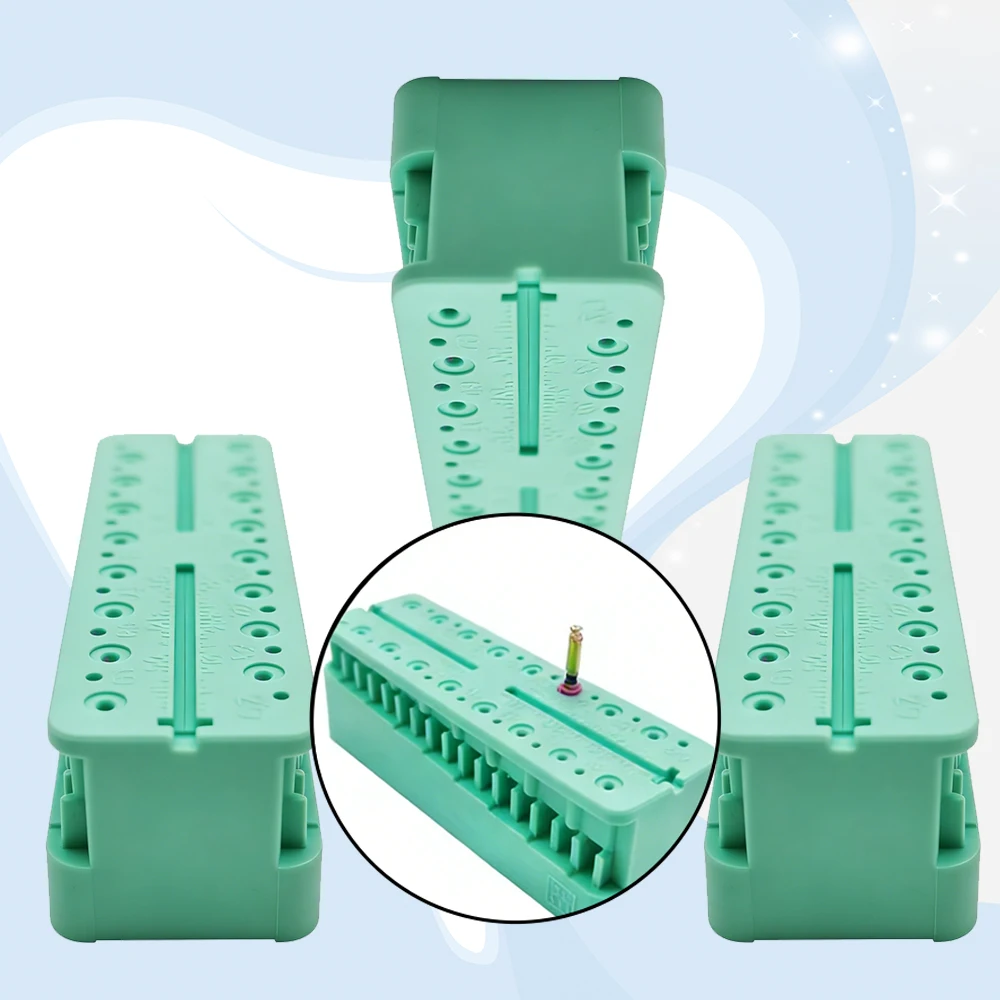 

3PCS Dental Endo Block Stand with Ruler Measuring File Holder Stainless Steel Autoclavable Dentist Instrument