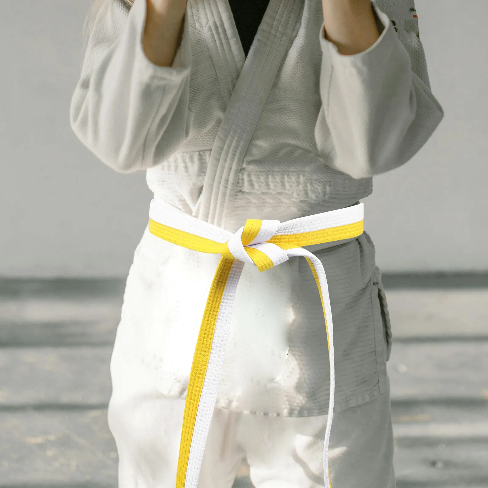 Martial Art Belt Karate Taekwondo Belt Polyester Cotton Blend Lightweight Breathable Flexible Non Deforming Comfortable All Day
