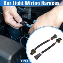 UXCELL 2Pcs H8 H9 H11 Male to 9006 HB4 Female Extension Conversion Wire Harness Headlight Fog Lamp Bulb Socket Adapter Universal