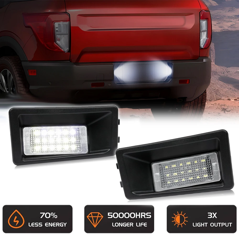 

18SMD LED Backup License Number Plate Light for Ford Bronco Sport 2021-2023 White Car Styling Accessories OEM#M1PZ-13550-A