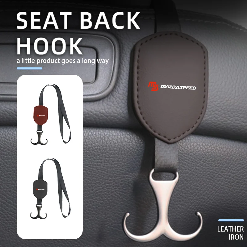 For Mazda Car Seat Back Hook Leather Hanger Storage Holder Organizer 6 3 5 2 CX5 CX7 323 Demio Axela Atenza CX9 MX3