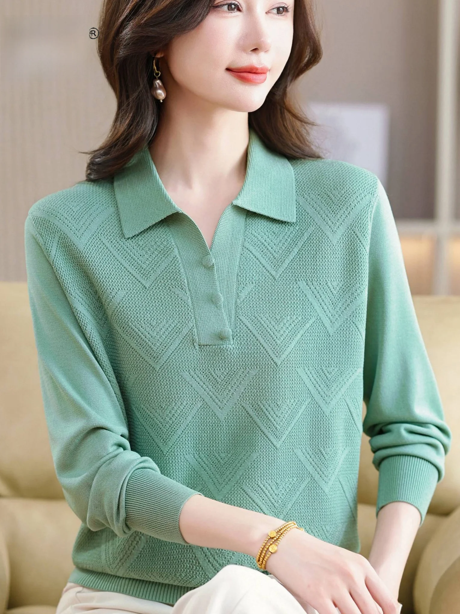 Casual gebreide trui met lange - Women Fashion Over 60 recensie en prijs